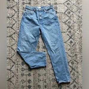 Zara Women’s Straight high rise Jean Size 8 Casual Outdoor Minimalist Denim Fall